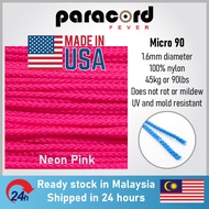 Made in USA - 1.6mm Micro 90 Tali Microcord Rope Micro Paracord Parachute Cord Coreless Thin String 