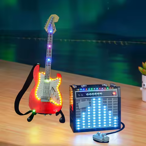 LED Lighting for Fender Stratocaster Ideas 21329 DIY Lamp Toys Gift Not Included the Building Blocks