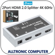 DTECH 2-Port HDMI Splitter 2.0 4k 60hz HDTV Switcher 1x2 EDID Splitter HDMI /   2Port HDMI Splitter 