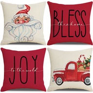 Bless joy 28"x 28",26"x26",24"x24",20"x20",18"x18",16"x16",Big Throw Pillow case Merry Christmas.Xmas tree Cotton linen cushions covers,Square Throw pillow cover.