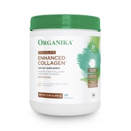 Organika Chocolate Enhanced Collagen - Grass-Fed Collagen with Real Cocoa, Sugar-Free, Type I and II