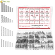 LONTIME 300PCS/box Small Springs, with 23 Sizes 304 Stainless Steel Compression Spring Assortment Ki