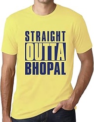 Men's Graphic T-Shirt Straight Outta Bhopal Eco-Friendly Limited Edition Short Sleeve Tee-Shirt Vint
