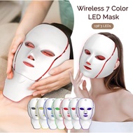 CAHAYA LED Light Therapy Mask PDT Photon Therapy 7 Colors LED Light Therapy Face Neck Mask Anti-Agin