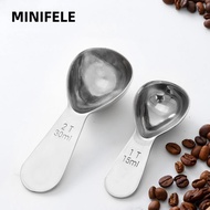 MINIFELE Coffee Bean Measuring Spoons, 1 Tbsp or 2 Tbsp Stainless Steel Coffee Scoops, Durable 15/30