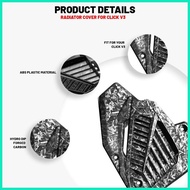 ▩ ♒ ∆ HONDA RADIATOR COVER CLICK 125i 150i V2 V3 RADIATOR COVER CARBON FOR MOTORCYCLE