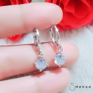 Anting Gantung Wanita Titanium Motif Mata Satu Minimalis Lapis Perak