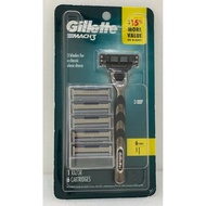 Gillette Mach 3 razor set with 5 razor blades