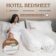 DDPillow Fitted Bedsheet Luxury Hotel Bedsheet/ POLOS, Hotel Spec 5BINTANG, 100% Cotton Dobby 300TC