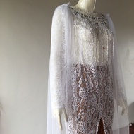 / tail bridal kebaya / ijab kebaya White ijab kebaya