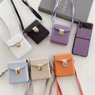 斜孭袋仔+手機殼一套 Cross-body shoulder bag with Phone Case for Z-Flip 5, Z-Flip 4, Z-Flip 3, Oppo Find N2 Flip, Vivo X Flip, P50 Pocket