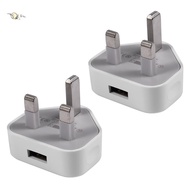 2X Universal USB UK Plug 3 Pin Wall Charger Adapter with USB Ports Travel Charger Charging for Phone (1 Port)