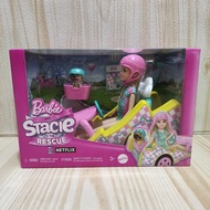 Barbie Statue Racer Doll With Go-Cart Dog Accessories