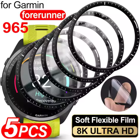 3D Curved Film Screen Protector for Garmin Forerunner 965 An-scratch Watch Portective Film for Garmi