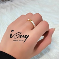IBUY 916 Gold 3L H Ring White 22k(916)
