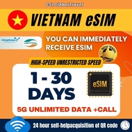 【CSL 】Vietnam eSIM  |  1-10 Days | UNLIMITED HOTSPOT | High-Speed DATA | Travel Prepaid Digital SIMC