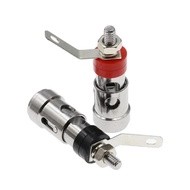 Nickel Plated 33/40mm L Banana Audio Plug Jack Socket Connector Speaker Amplifier Terminal Spring Lo