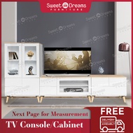 Tv Cabinet Console Storage Display Shelf Drawers