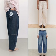 Kylie Barrel Jeans [พร้อมส่ง] กางเกงยีนส์ขายาวทรงBarrel มีbeltปรับเอว