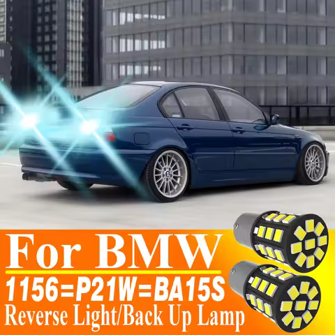2pcs P21W 1156 7506 BA15S R5W R10W Led Reverse Light Back Up Lamp Rear Fog Bulb 12V For BMW E46 E39