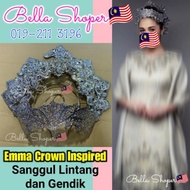 Emma Crown Sanggul Lintang Gendik Pengantin Melayu Tradisional SILVER GOLD VIRAL Gandik Songket Wedd