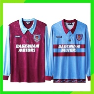 Retro 95-97  West Ham United Long sleeved Home and Away Thai Edition Top Quality AAA