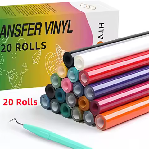 HTVRONT 20/14 Pack 12inX3ft/30X90cm PU Heat Transfer Vinyl Roll for Cricut T-shirt Printing DIY Iron