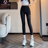 [VITALFLOW] Women's Leggings 7/8 – Black High Waist, Comfortable for Yoga, Sports & Daily Activities