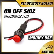 SWITCH ON/OFF PUSH BUTTON(ROUND RED) SUIS ON OFF SIAP WAYAR SWITCH ON OFF BUTTON