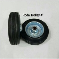 4 "Wheel Only Trolley Wheels Rubber Wheels 4 inch Cart Wheels