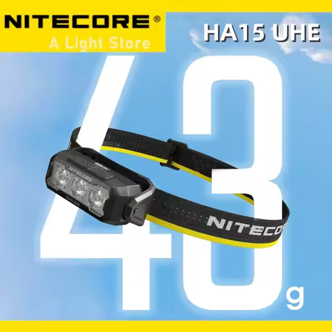 NITECORE HA15 UHE Headlamp Light weight Outdoor Camping Headlight Head-mounted Fishing Light Running