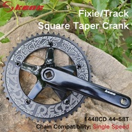 KEOS fixed-line track bicycle with square hole crank 144BCD modified single-wheel chainring supports