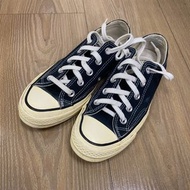 (22cm)CONVERSE 低筒休閒鞋 帆布鞋 162058C 黑色 CHUCK 70  經典 三星標 US3