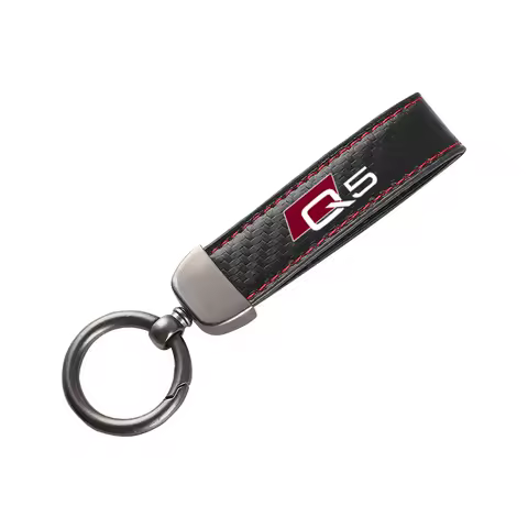 audi Q5 car keychain Leather car keychain Horseshoe Buckle Jewelry for audi Q5 car with logo accesso
