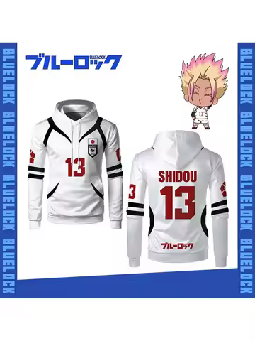 Blue Lock Anime Uniforms Hoodie SAE Oliver Aiku Ryusei Shido Sweatshirt Unisex Sports Breathable Top