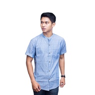 Dcash Maocollar Blue Short Shirt