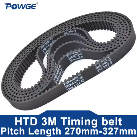 POWGE HTD 3M Timing belt Lp=270 273 276 279 282 285 288 291 294 297 300 303 306 309 312 315 318 321 