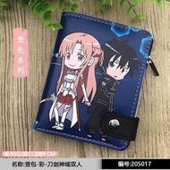 Anime SAO Kirito and Yuuki Asuna Short Card Holder Purse