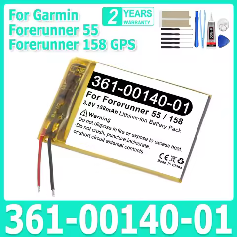 Brand-New Watch Battery 361-00140-01 For Garmin Forerunner 55 / Forerunner 158 GPS Watch Replacement