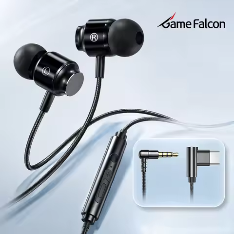 Digital Chip Wired Earphone USB Type C Headphones 9D HIFI Heavy Bass In-Ear Game Headsets For Samsun