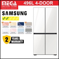 SAMSUNG RF60A91R1AP/SS 496L BESPOKE 4-DOOR FRIDGE (2 TICKS) / FREE GIFT REDEEM FROM SAMSUNG