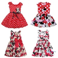 【Ready Stock】 Baju Budak Perempuan Girl Dresses Printing Sleeveless Sundress