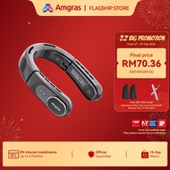 Amgras NeckFan Pro Portable Neck fan collapsible kipas mini 360° Silent Fan cooler Surround Air Outl