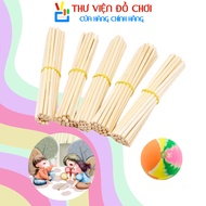 Bamboo ball volleyball set (rubber bouncing ball and volleyball rod set)