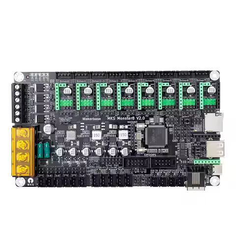 Makerbase MKS Monster8 V2 Motherboard 32Bit Control Board With TS35 Touch Screen TMC2209 for 3D Prin