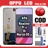 LCD OPPO A96/ REALME 9i 4G/ 8i/ Narzo 50 4G Compatible For Original Glass Touch Screen Digitizer