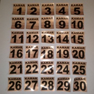 Boarding House Room Number Stickers 5x5cm, 1-10/1-15/1-20/1-25/1-30, Glossy Vinyl Stickers, Waterpro