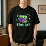 Trollface cotton tshirt men Gothic aesthetic Y2k Comfortable kawaii shirt korean clothes Breathable 