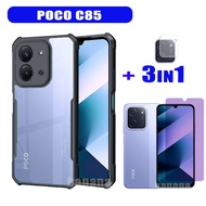 (In Stock) Xiaomi Poco C85 Shockproof Phone Case Poco C85 Tempered Glass Screen Protector+Lens Film