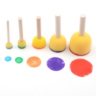 Children's Art Materials Sponge Brush Graffiti Painting Kit Tools Mushroom-Shaped Haircut Seal Student Manual Rubbing Stick